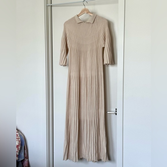 💌SOLD💌 Misha & Puff Accordion Concerto Pleated Dress Merino Wool Alpaca Silk - Picture 4 of 7
